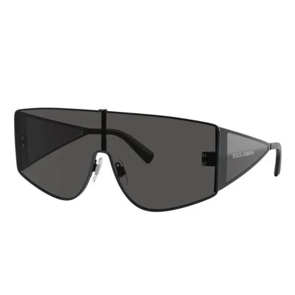 Dolce & Gabbana DG2305 0187 Black Shield Sunglasses