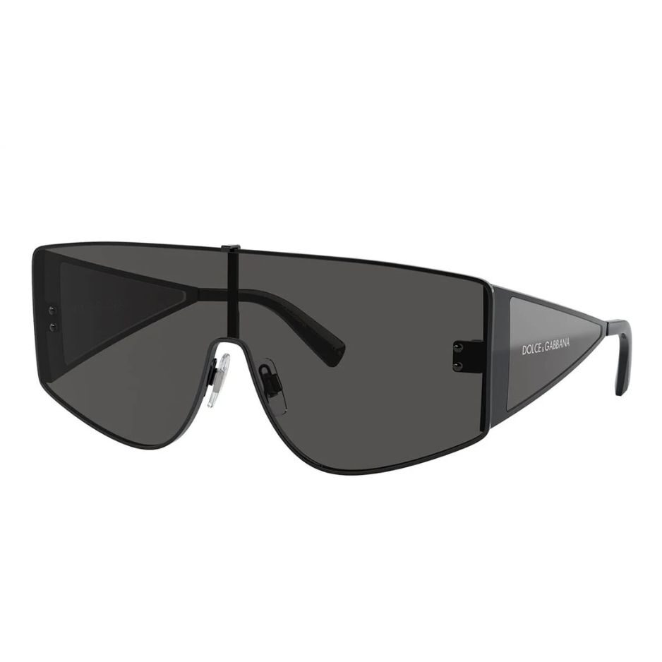 Dolce & Gabbana DG2305 0187 Black Shield Sunglasses