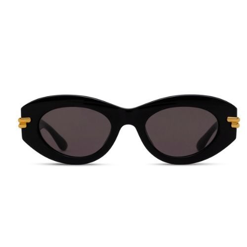 Bottega Veneta BV1322S 001 Black Oval Sunglasses Sleek