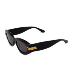 Bottega Veneta BV1322S 001 Black Oval Sunglasses Sleek