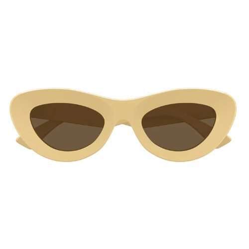 Bottega Veneta BV1325S 002 Shiny Beige Cat Eye Sunglasses
