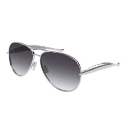Bottega Veneta Sardine BV1305S 001 Silver Aviator Sunglasses