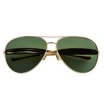 Bottega Veneta Sardine BV1305S 002 Gold Aviator Sunglasses
