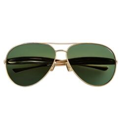 Bottega Veneta Sardine BV1305S 002 Gold Aviator Sunglasses
