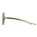 Bottega Veneta Sardine BV1305S 002 Gold Aviator Sunglasses