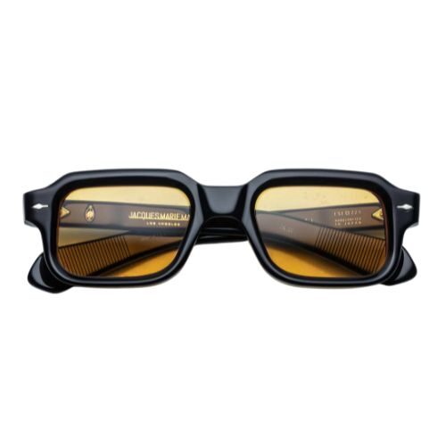 Jacques Marie Mage Sandro Sun Black Frame Yellow Lens