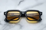 Jacques Marie Mage Sandro Sun Black Frame Yellow Lens