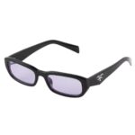 Prada PR B06S 16K-08Z 53-19 Black & Lavender Lens Sunglasses