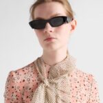 Prada Symbole SPRB16 Black Acetate Sunglasses with Slate Gray Lenses