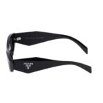 Prada Symbole SPRB16 Black Acetate Sunglasses with Slate Gray Lenses