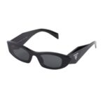 Prada Symbole SPRB16 Black Acetate Sunglasses with Slate Gray Lenses