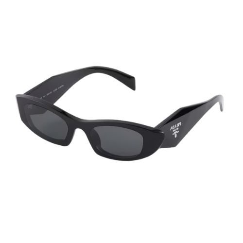 Prada Symbole SPRB16 Black Acetate Sunglasses with Slate Gray Lenses