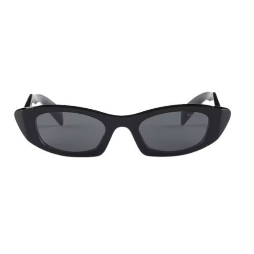 Prada Symbole SPRB16 Black Acetate Sunglasses with Slate Gray Lenses