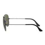 Ray-Ban RB3025 00462 Aviator Sunglasses Black with Green Lenses