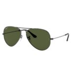 Ray-Ban RB3025 00462 Aviator Sunglasses Black with Green Lenses