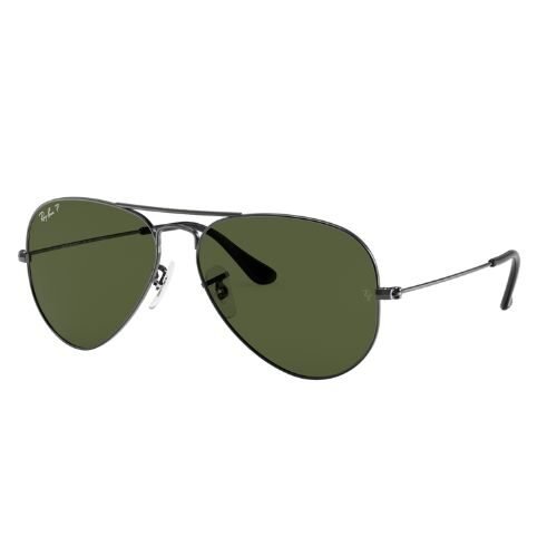 Ray-Ban RB3025 00462 Aviator Sunglasses Black with Green Lenses