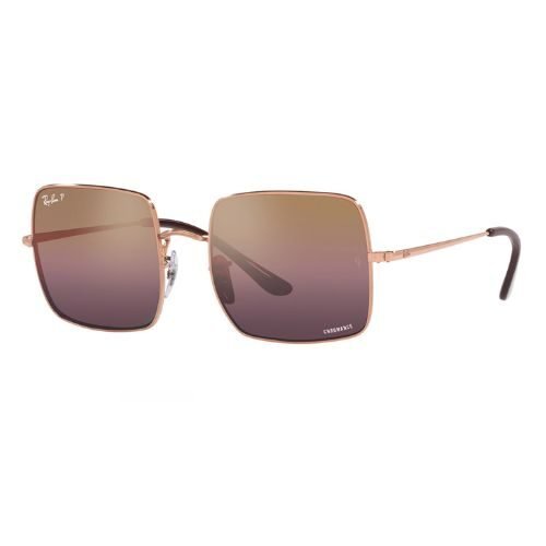 Ray-Ban Rectangle 196 RB1971 Square 914751 Rose Gold Sunglasses