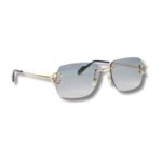 Cartier Monogram Rectangular Sunglasses - Image 3