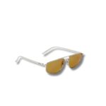 Prada Aviator Style Silver Tone Sunglasses - Image 3