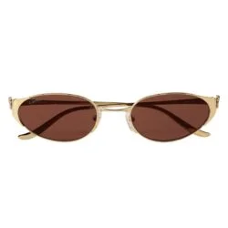 CARTIER Panthère Oval-Frame Sunglasses Gold