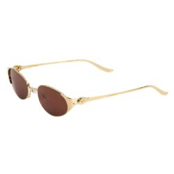 CARTIER Panthère Oval-Frame Sunglasses Gold