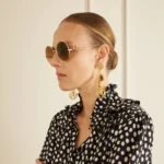 CHLOE Iconic Round Frame Sunglasses Gold