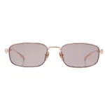 GUCCI Bamboo Rectangular Sunglasses Rose Gold