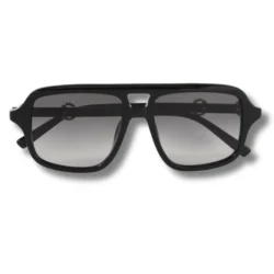 GUCCI Horsebit Aviator Sunglasses Black & Grey