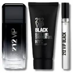 Carolina herrera 212 Vip Black Set Edp 100ml+Edp 10ml+Shower Gel 100ml