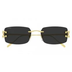 Cartier Signature C CT0605S 001 Gold Rectangle Sunglasses