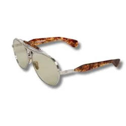 Jacques Marie Mage Aspen Aviator Sunglasses Tortoiseshell Bottle Green