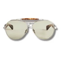 Jacques Marie Mage Aspen Aviator Sunglasses Tortoiseshell Bottle Green