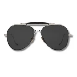 Shop Jacques Marie Mage Peyote SUN Silver Fox sunglasses in titanium. Limited edition luxury eyewear with UV protection and iconic 60s design.