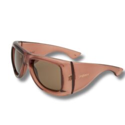Saint Laurent SL 902 Howl Oversized Sunglasses Transparent Pinkish Brown