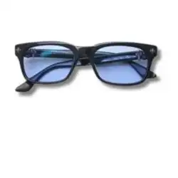 Chrome Hearts Vagilante Eyewear Glasses – Black Silver Blue Lens