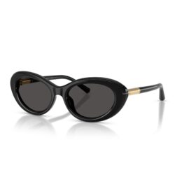 Dolce & Gabbana Oval Sunglasses – Black Dark Grey