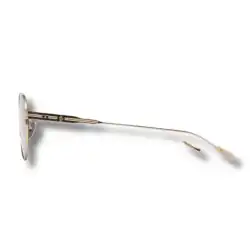 Moncler Round Titanium Sunglasses – Gold Silver Mirror