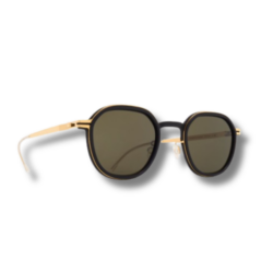 Mykita BIRCH Sunglasses – C.585 Pitch Black Glossy Gold