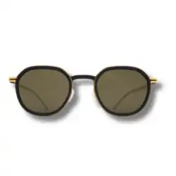Mykita BIRCH Sunglasses – C.585 Pitch Black Glossy Gold