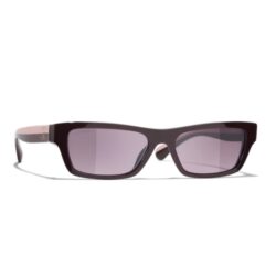 Chanel CH5564B 1461S1 Burgundy Rectangle Sunglasses
