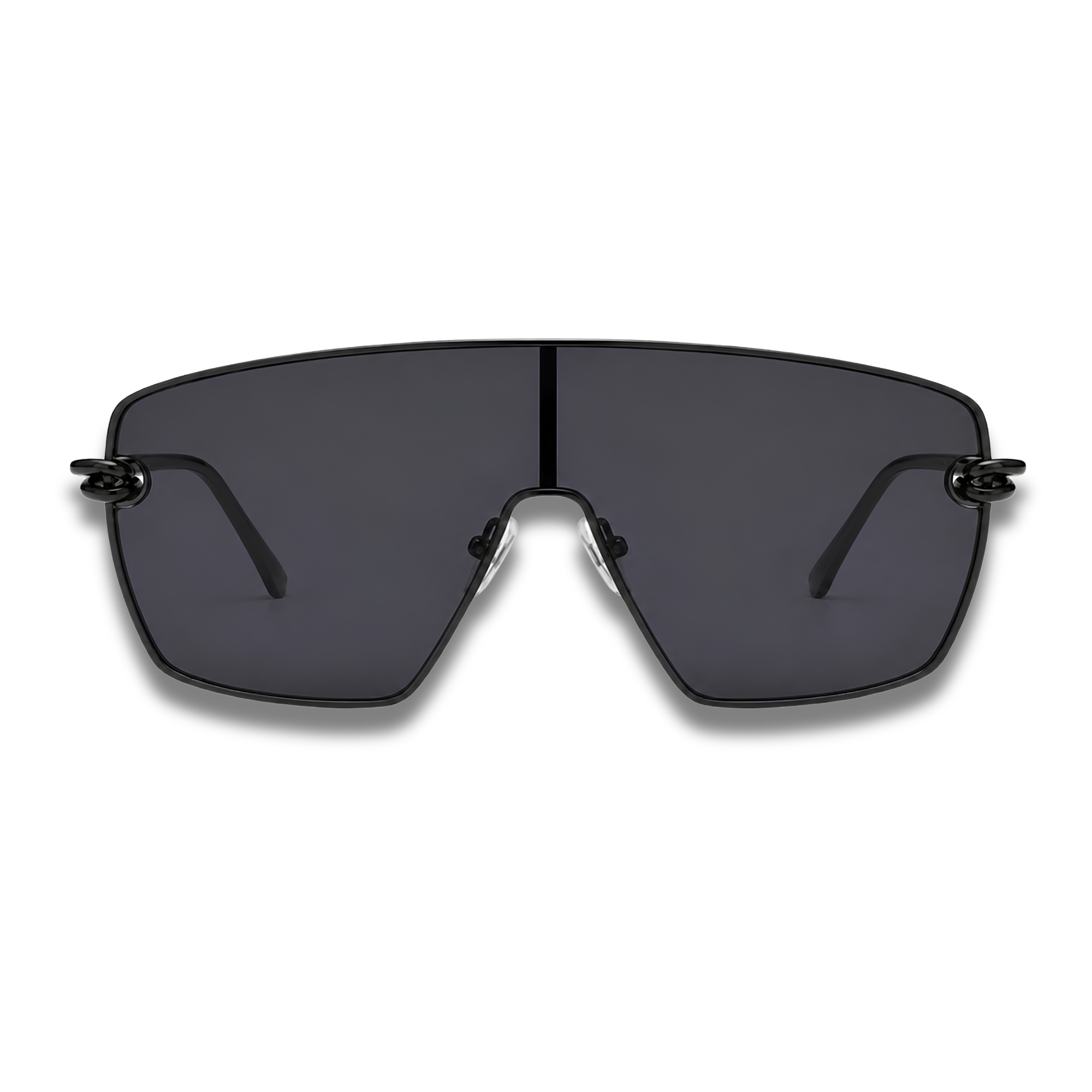 Bottega Veneta BV1515S Black Shield Sunglasses Bottega Veneta BV1515S Black Shield Sunglasses