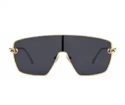 Bottega Veneta BV1515S Gold Shield Sunglasses