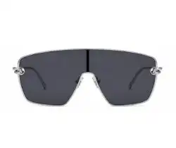 Bottega Veneta Not BV1515S 001 Silver Shield Sunglasses