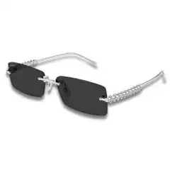 Cartier Clash de Cartier CT0604S 002 Rectangular Sunglasses – Silver / Grey