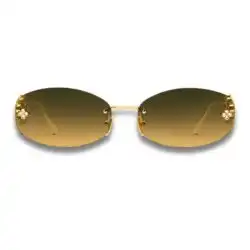Louis Vuitton LV Dazzling Oval Sunglasses-Olive Amber