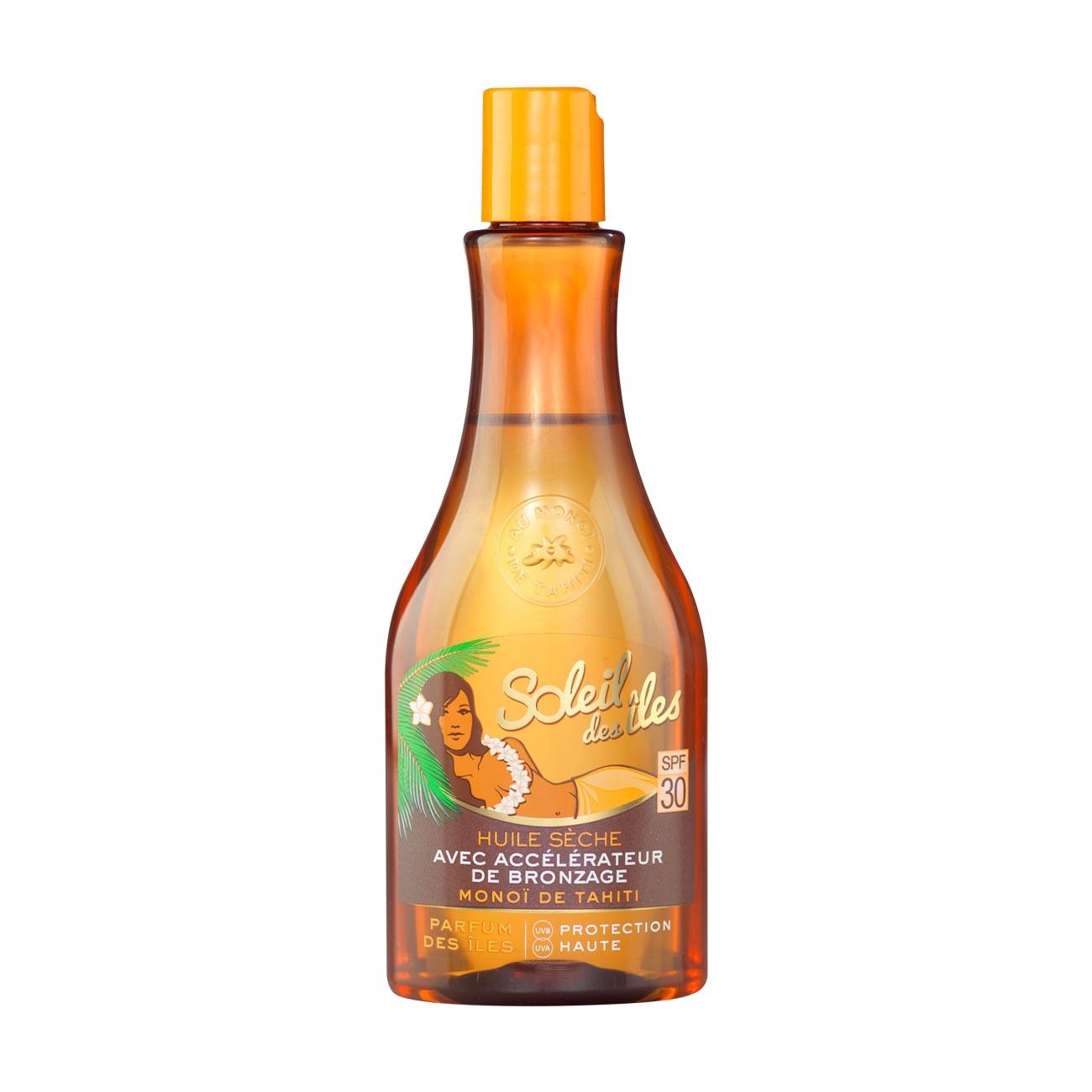 3476130189217.jpg Soleil des iles Huile Seche avec Accelerateur de Bronzage Monoi de Tahiti Parfum des ?les SPF30 - Image 1