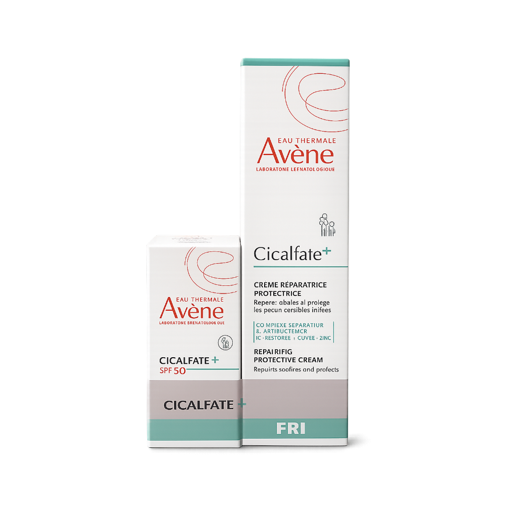 48_251c8eb8-d385-4e40-acd0-87c9e673ab22.png Avene Cicalfate+ Repairing Protective Cream With Cicalfate+ Skin Repair SPF50+ Duo - Image 1