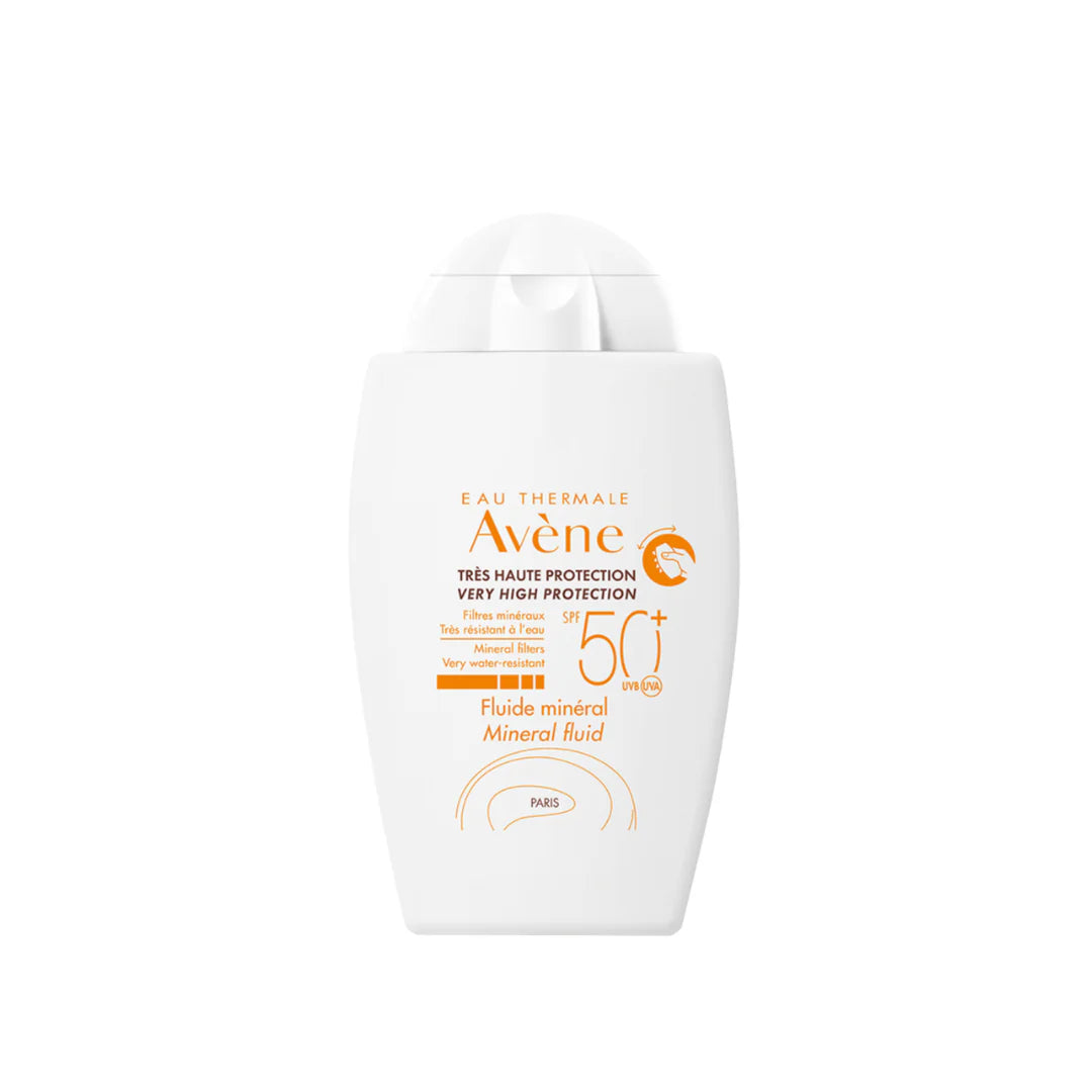 AveneUltraLight100_MineralFilterForIntolerantSkinFluidMatteFinishSunscreenSPF50.jpg Avene Av?ne mineral fluid SPF50+ Sunscreen 40ml | Ultra Light 100% Mineral Filter for Intolerant Skin - Matte Finish - Image 1