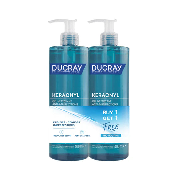 GLOW55STOREDucrayBuyOneGetOneDucrayKeracnylFoamingGel400ml.jpg Ducray Ducray Keracnyl Foaming Gel Duo 400ml - Image 1