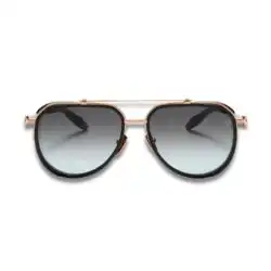 Akoni Echo Sunglasses – Rose Gold & Matte Black with Grey Gradient Polarized Lenses